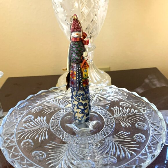 Vtg Enesco Jim Shore Snowman Bird/House #117708 Hanging Ornament - Bird Missing - Picture 1 of 10